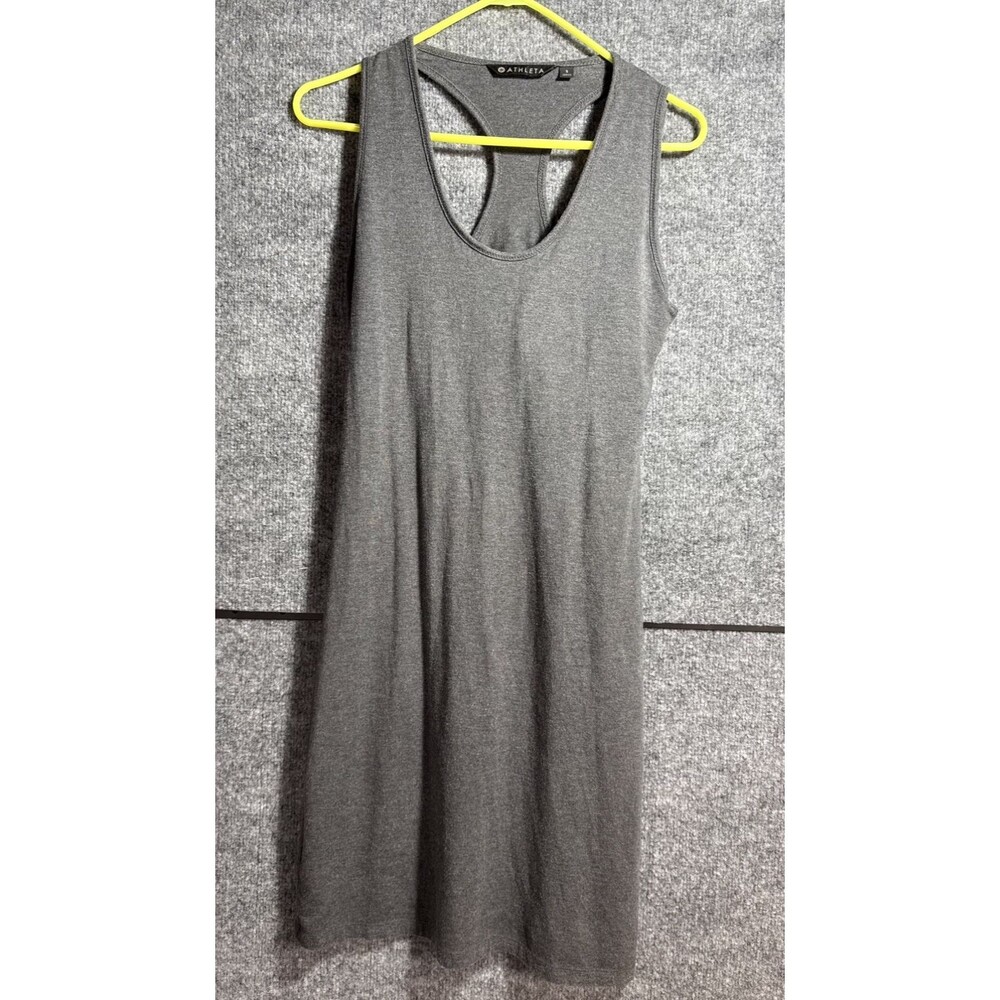 Athleta Dress Womens Small Gray Racerback Built In Bra Athleisure Travel